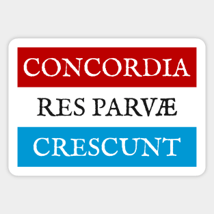 Concordia res parvae crescunt Sticker